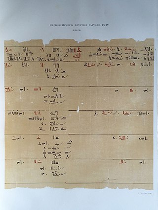 Image 9 of 27 for Facsimilé of the Rhind mathematical papyrus[newline]M0265b-09.jpg